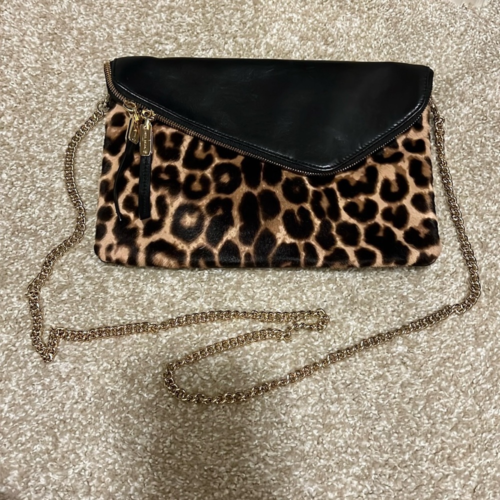 Henri Bendel genuine leather and calf crossbody bag.